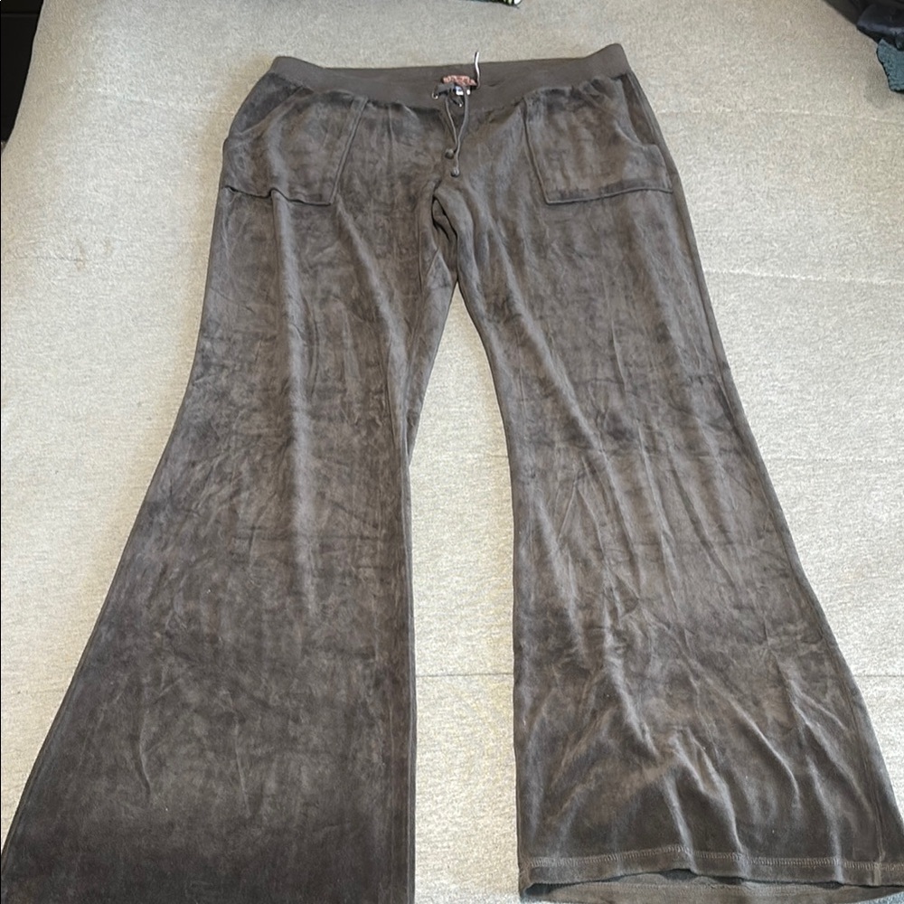 Juicy Couture Gray Velour Track Pants